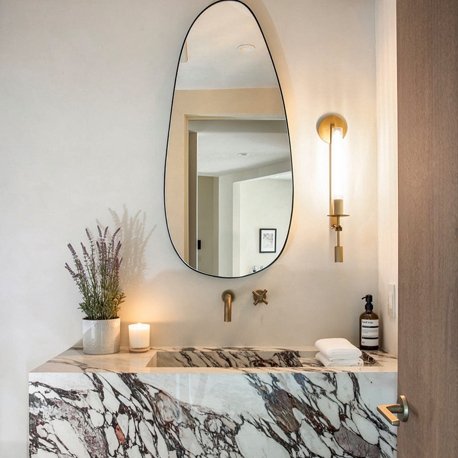 Navone Unlacquered Brass Wall Mirror 20''x44'' + Reviews | CB2 Canada