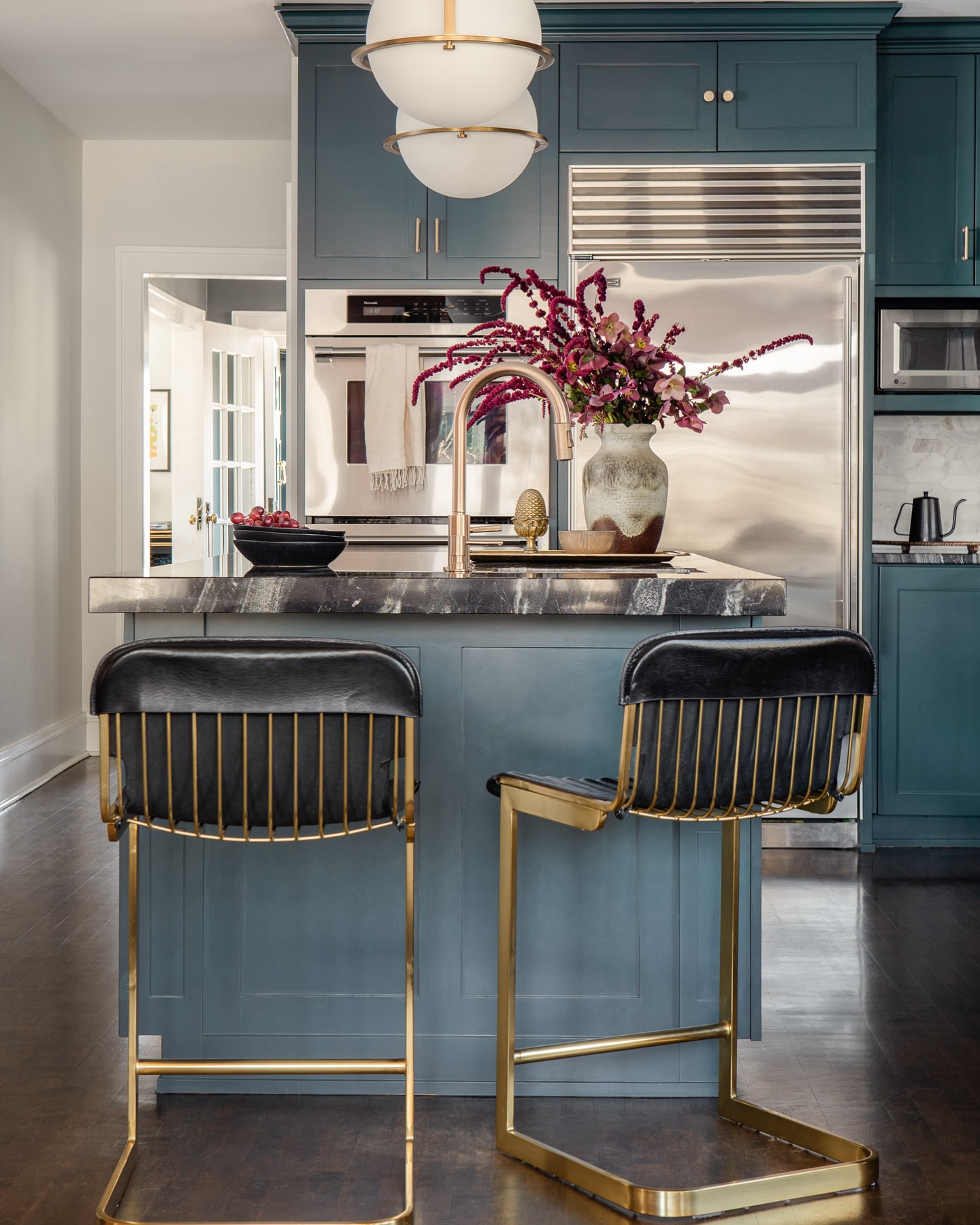 Rake Black Counter Stool Set of 2 by Kravitz Design + Reviews | CB2