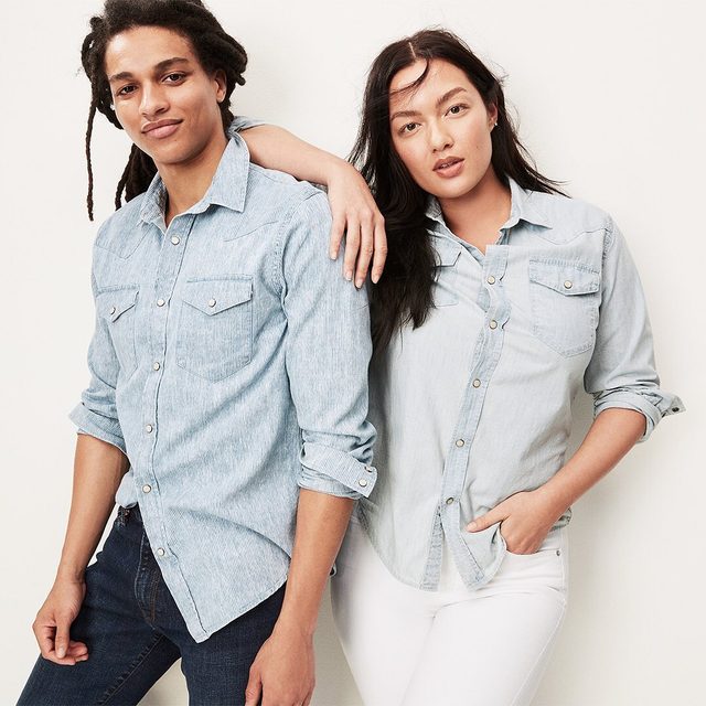 Chambray. Every day. Tap to shop.