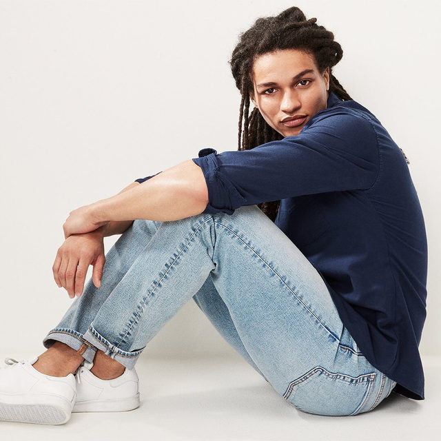 The Slim Straight jean. Our modern take on a classic. Your new go-to. Tap to shop. #GapDenim