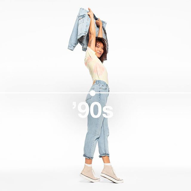 Denim Through the Decades. Celebrating 50 years of denim with limited-edition looks from the archives. Like these high rise ‘90s fit jeans — just right with our cropped Icon denim jacket. Tap to shop. #GapDenim