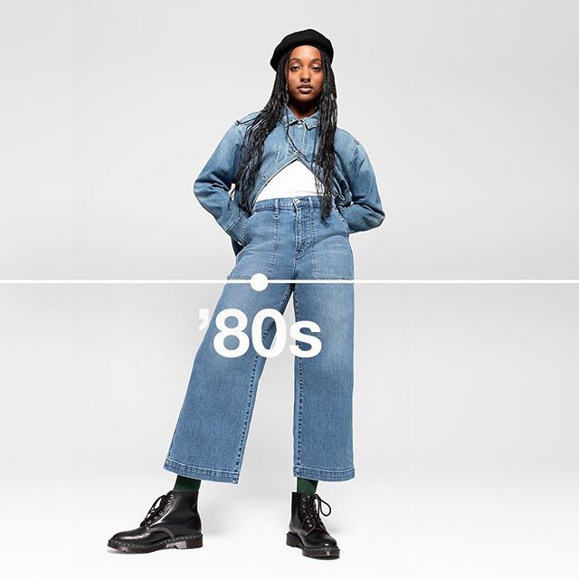 An ‘80s-inspired oversize denim jacket and a workwear wide-leg jean, part of our limited-edition collection celebrating 50 years of denim. Vintage look with a well-loved feel. Tap to shop. #GapDenim