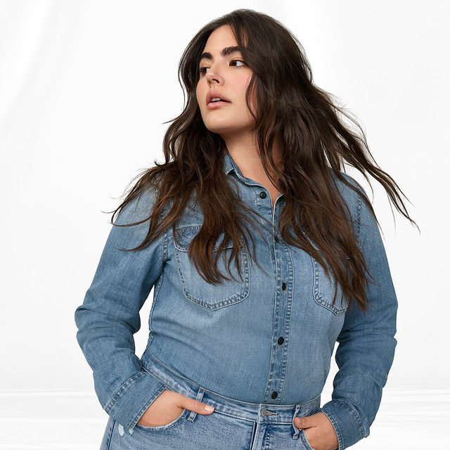 Quality, heritage, style. They’re in our jeans. Tap to shop the new High Rise Cigarette Jean and Worker shirt. #GapDenim