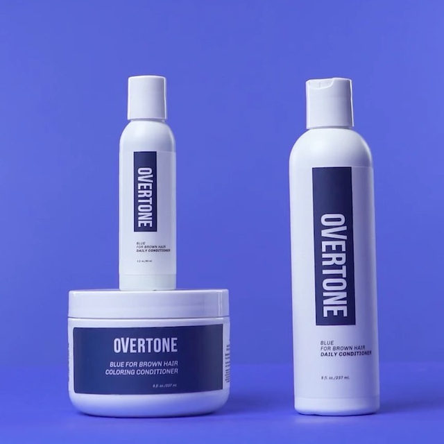 Blue for Brown Hair Daily Conditioner oVertone Haircare