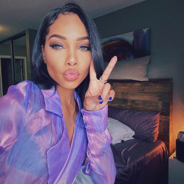 back up on my bullsh*t ✌️💜 yepitsmesummer in the #superdownxdraya remi organza  jacket - shop with our link in bio