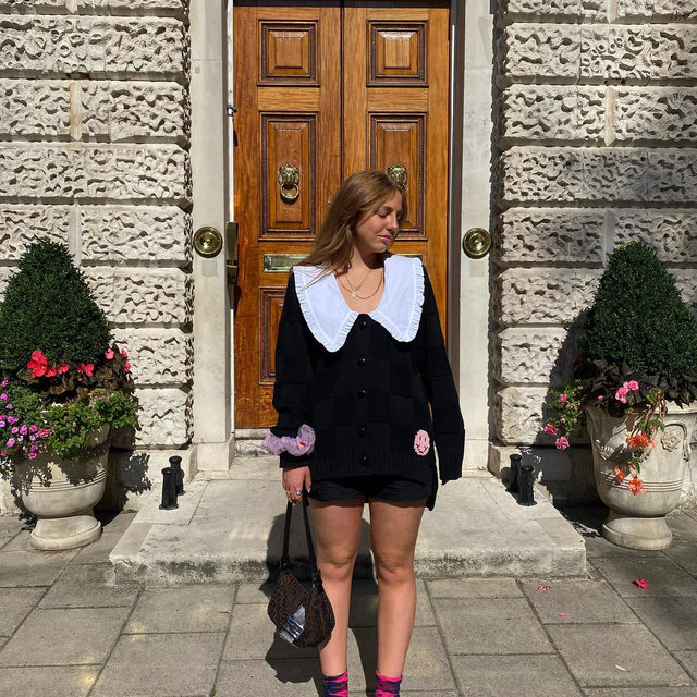 ganni cotton robe knit vest