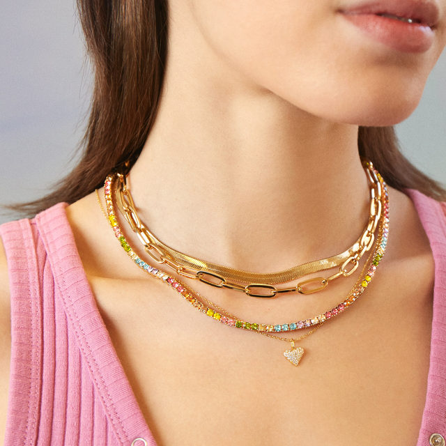 Gia Herringbone Necklace Hot Sale, 57 