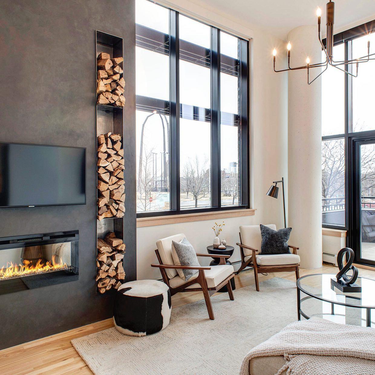 Clairemont Round Art Deco Coffee Table with Shelf - image 6 of 7