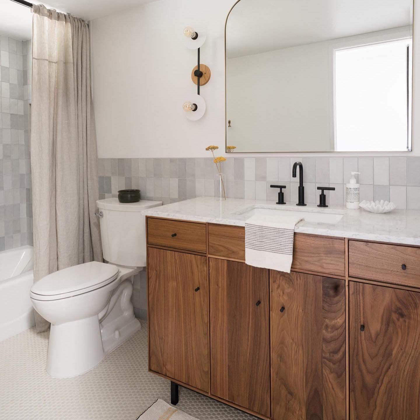 Edge Brass Arch Wall Mirror 36"x34" Crate & Barrel Canada