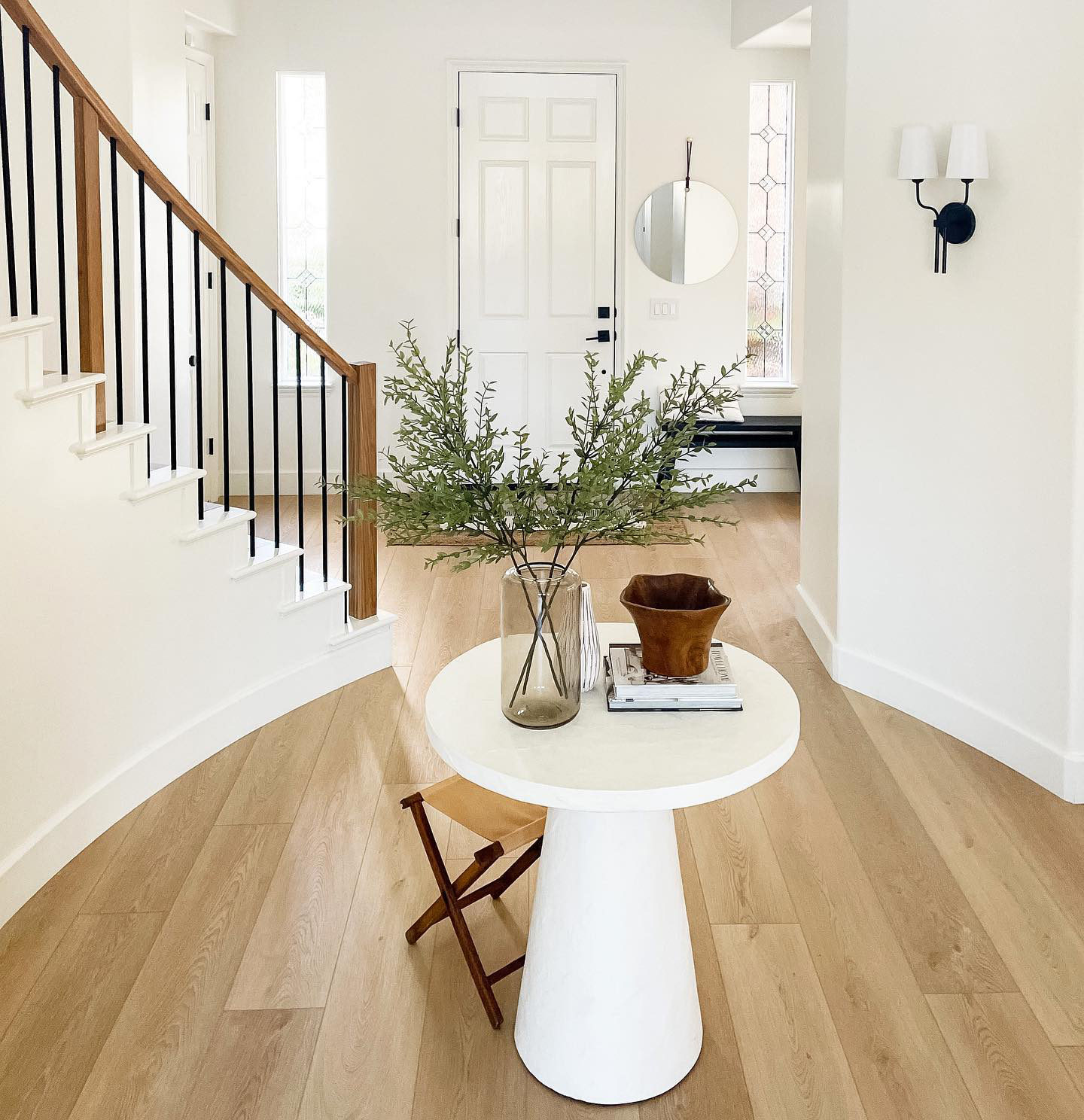 Willy White Plaster Pedestal Side Table + Reviews Crate & Barrel