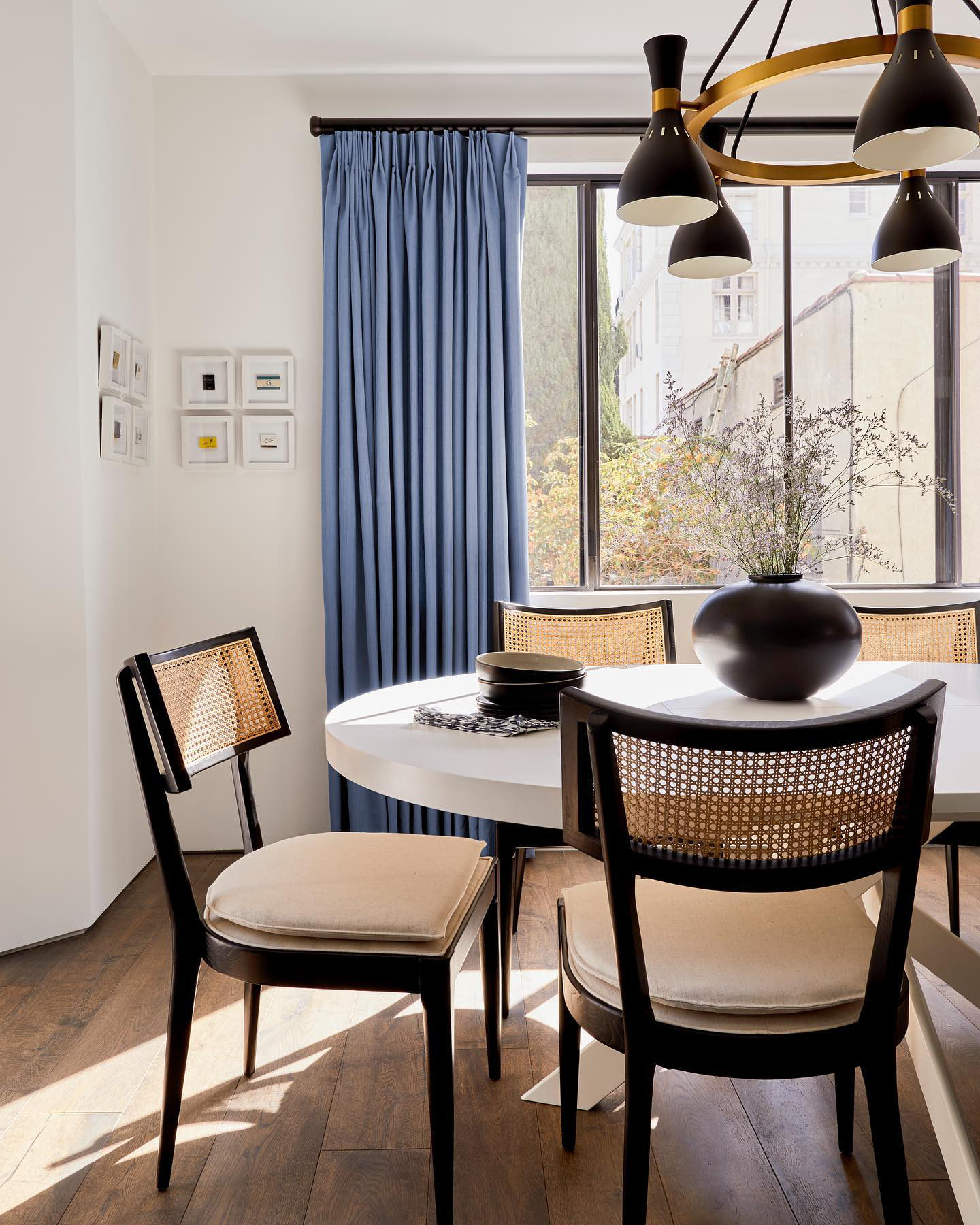 Libby Black and Natural Cane Dining Chair + Reviews Crate & Barrel