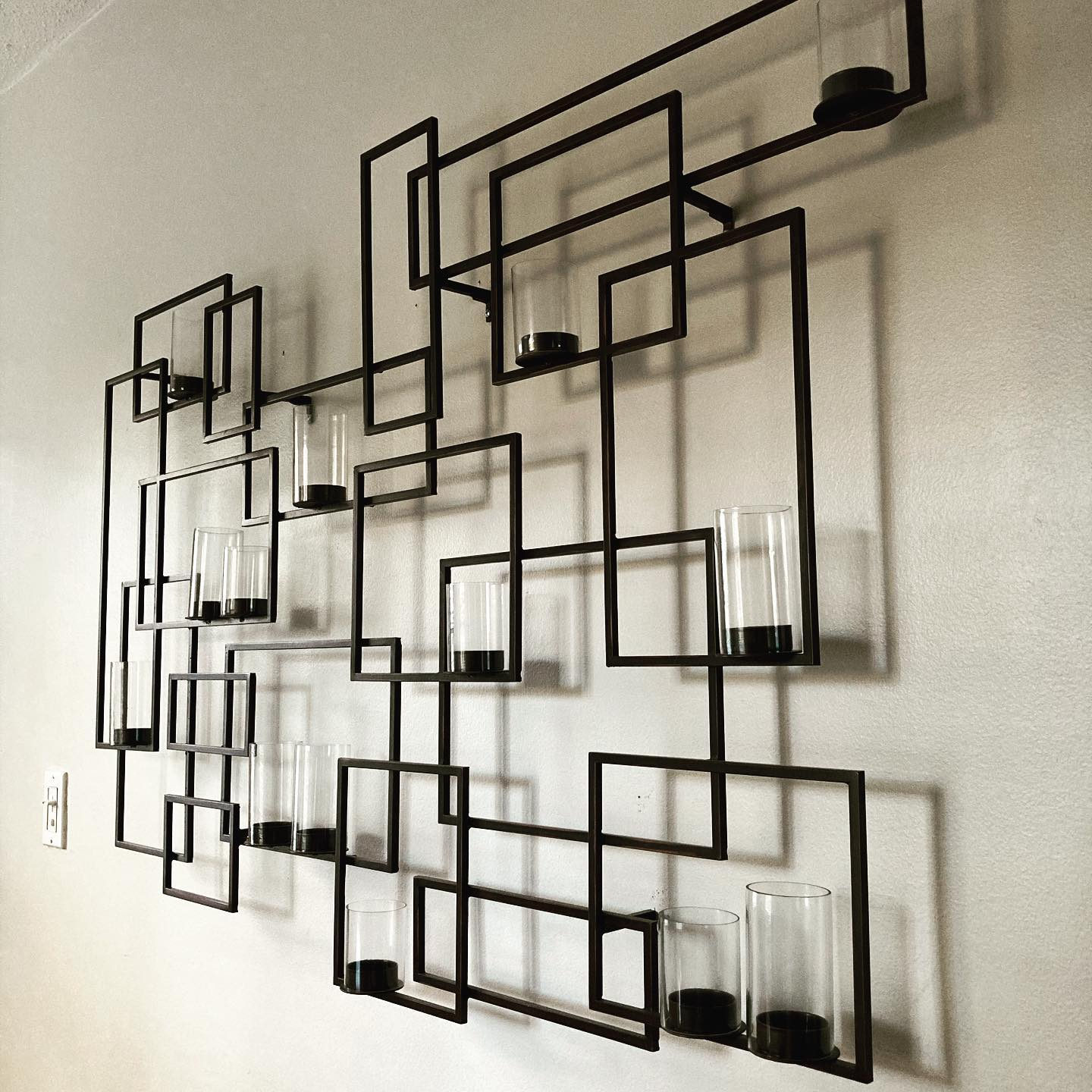 Circuit Bronze Metal Wall Candle Holder Crate & Barrel