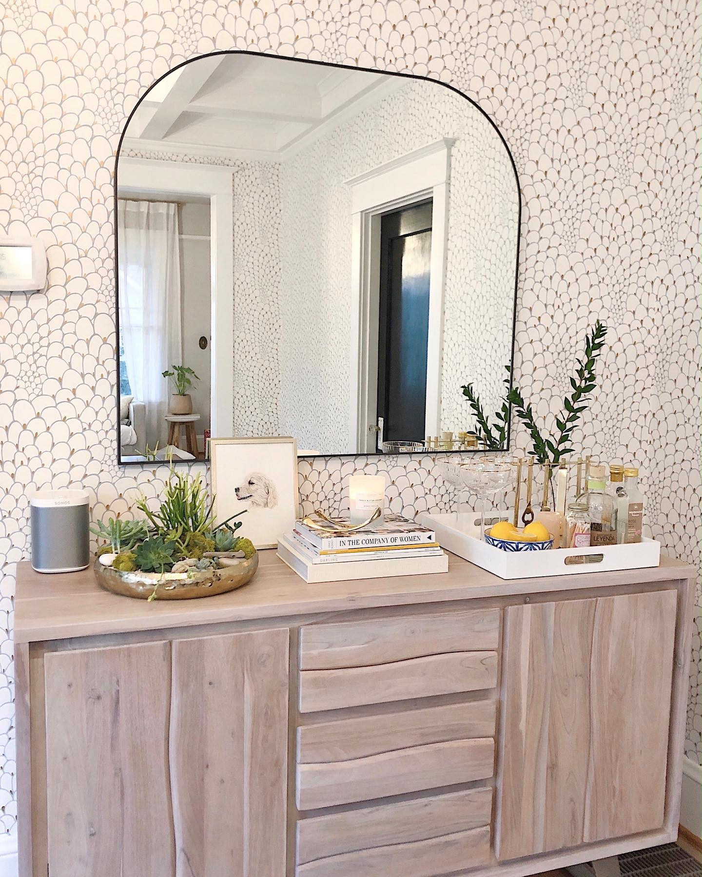 Infinity Black Mantel Wall Mirror 42"x37" + Reviews CB2 Canada