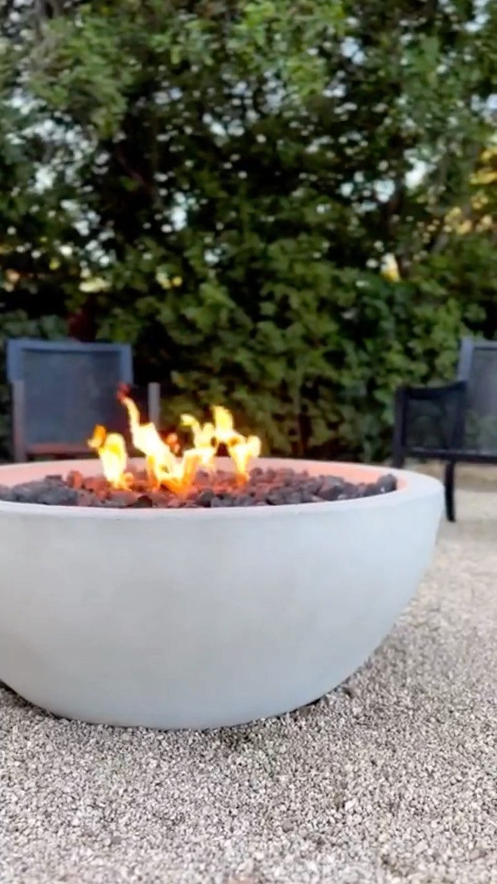 Retreat 42 Outdoor Patio Propane Fire Bowl | Crate & Barrel Canada