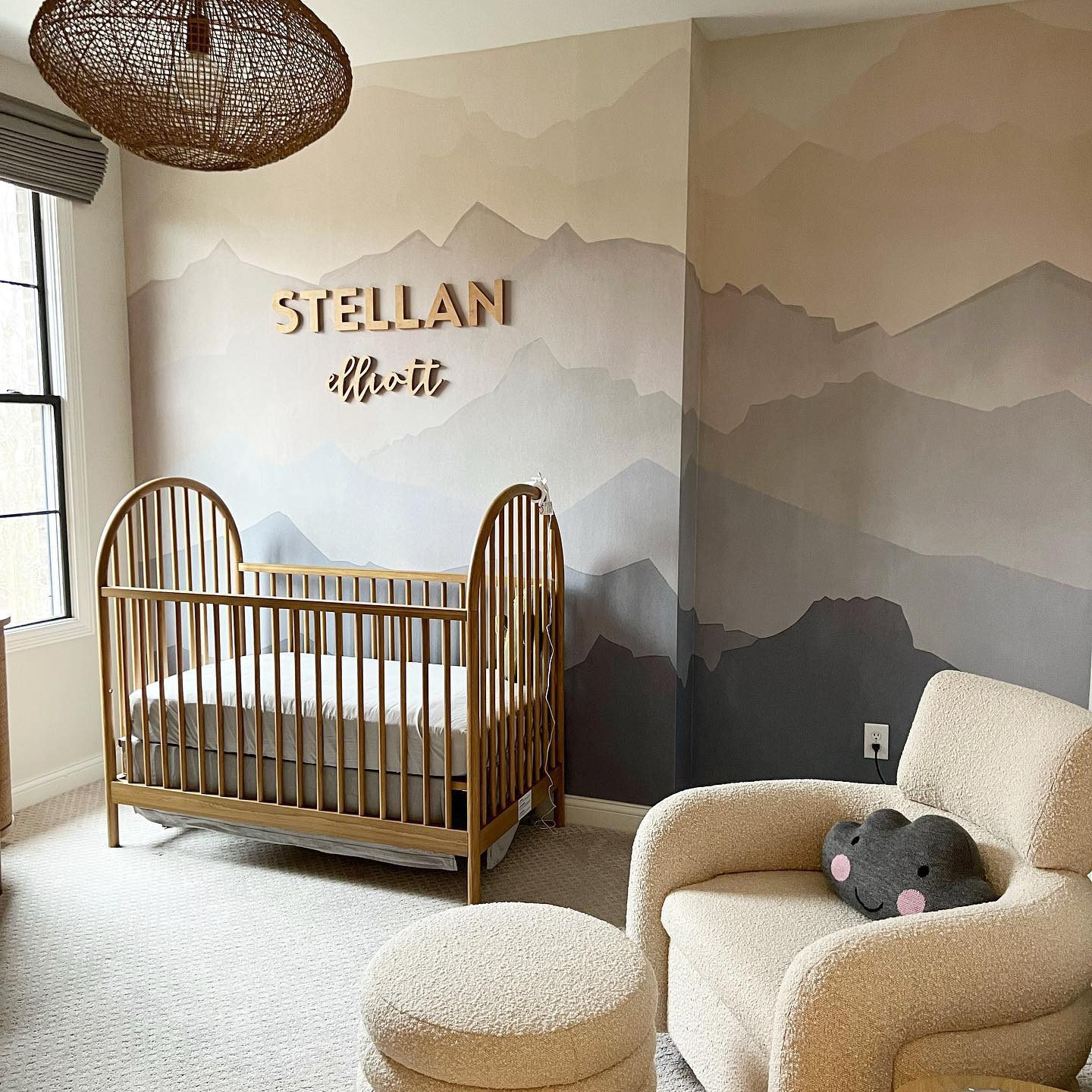 Snoozer Cream Boucle Nursery Swivel Glider and Storage Ottoman by