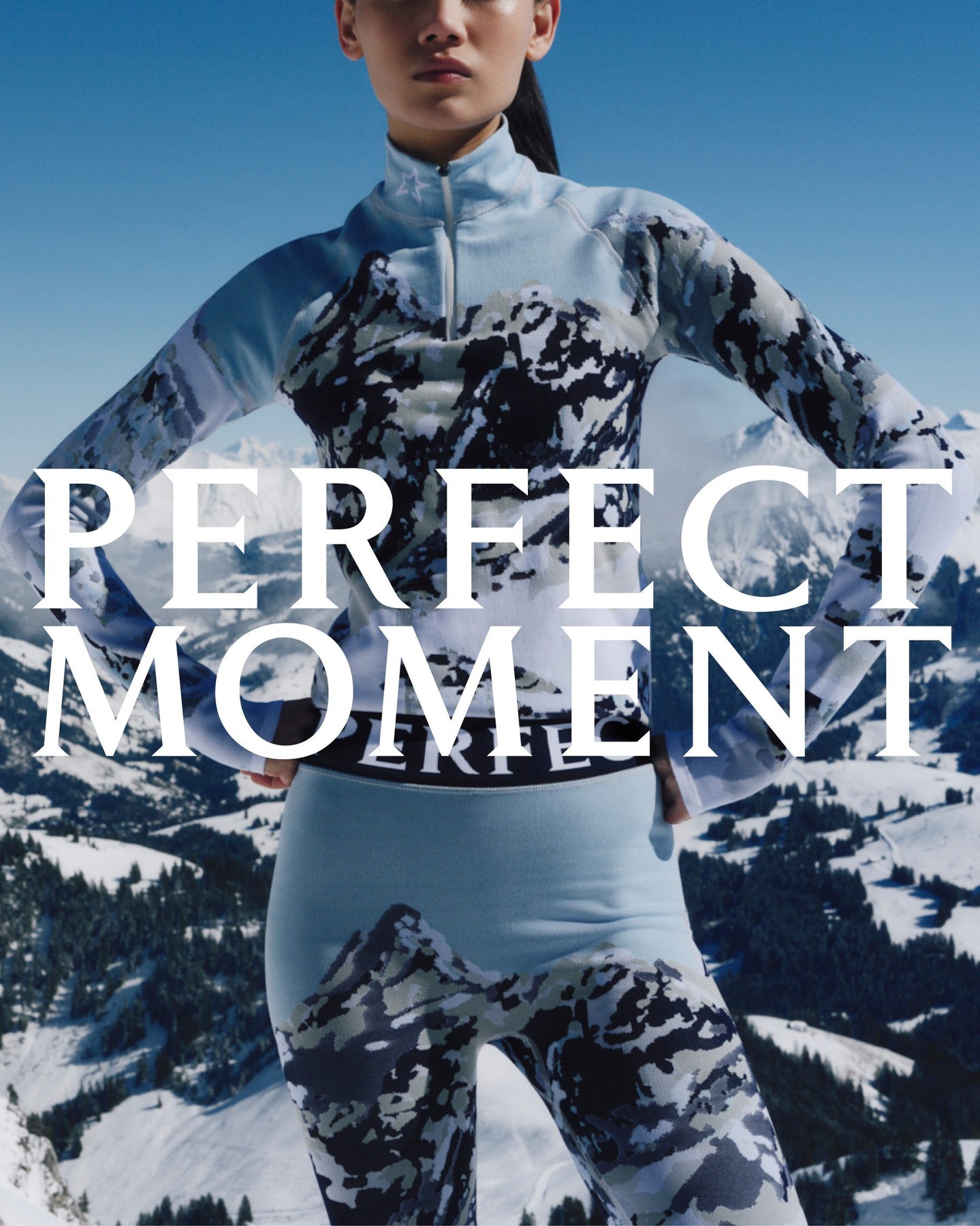 Mountain Print 1/4-Zip Base Layer Top | Perfect Moment
