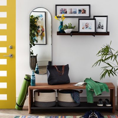 Yukon Warm Acacia Live Edge Solid Wood Storage Entryway Bench with Shelf - image 18 of 19