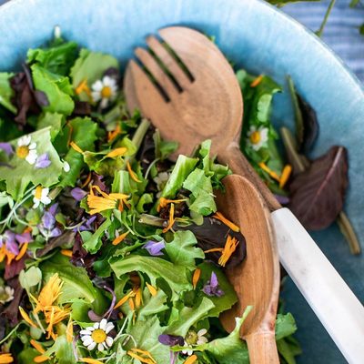 Wood and Marble Salad Servers, Set of 2 - image 12 of 13