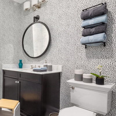 Chasing Paper White and Black Speckle Removable Wallpaper 2'x8' - image 11 of 13