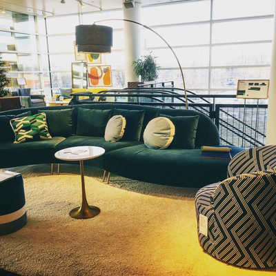 Elke White Marble and Brass Aluminum 35.5" Rectangular Coffee Table - image 8 of 11