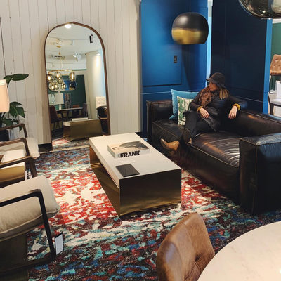 Penarth Walnut Floor Mirror 35.4"x76" - image 6 of 7