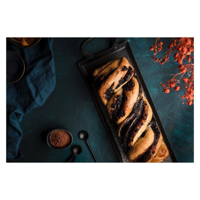 Feast Rectangular Hammered Iron Serving Platter with Handles - image 9 of 12