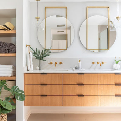 Pendulum Gold Round Wall Mirror 32"x40" - image 8 of 11