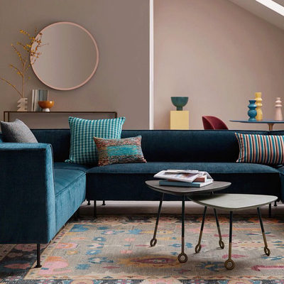 Stiles Faux Shagreen Triangle Nesting Table - image 10 of 11