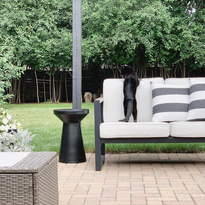 Sunbrella ® 20"x20" Cabana Wheat Yellow Stripe Outdoor Throw Pillow - image 5 of 8