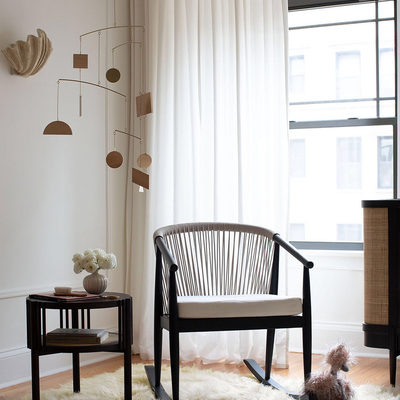 Payton Black and Natural Cane Nursery Rocking Chair - image 10 of 11