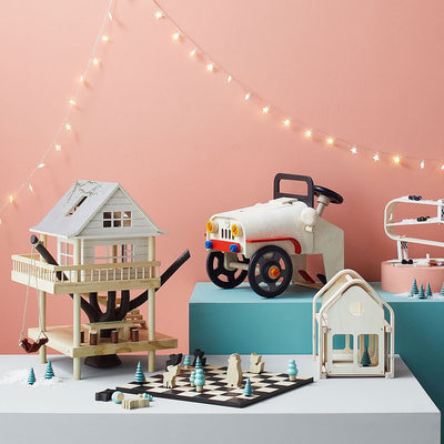 Modern Modular Wooden Kids Dollhouse with 20-Piece Furniture Set - image 9 of 10