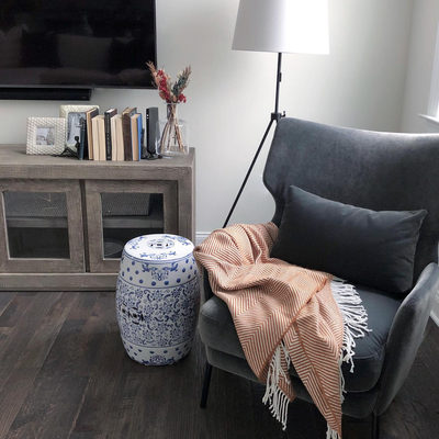 Alex Grey Velvet Accent Chair - image 11 of 12