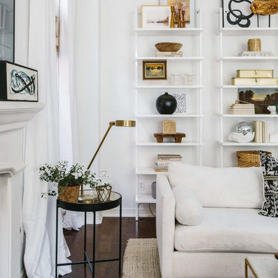 Stairway 96" White Metal Wall Mount Bookcase - image 8 of 12