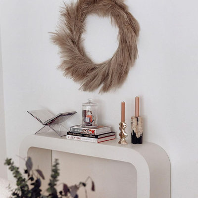 Faux Pampas Taupe Wreath 36" - image 7 of 9