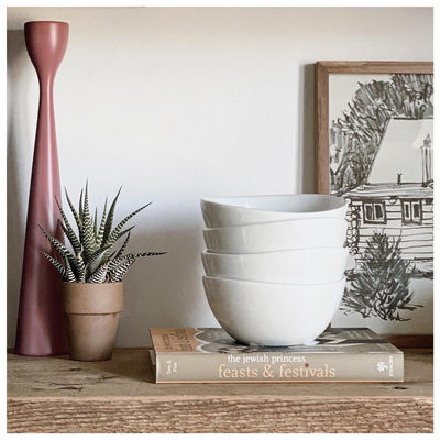 Mercer Matte White Porcelain Cereal Bowls, Set of 8 - image 6 of 9