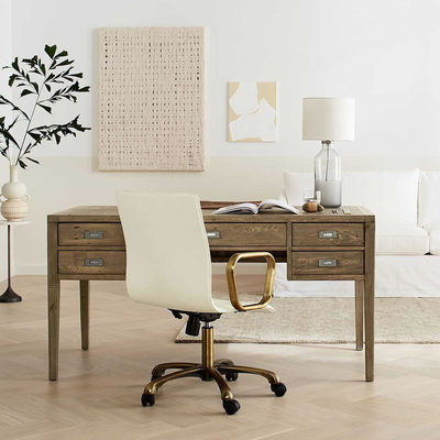 Morris 72" Chocolate Brown Executive Desk - image 13 of 15