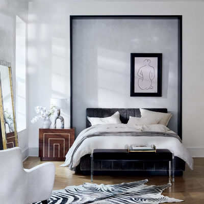 Grace Modern Bone Inlay Full-Length Floor Mirror 36"x72" - image 5 of 6