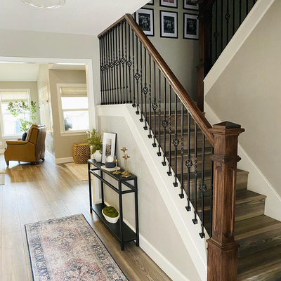 Echelon 48" Rectangular Bronze Iron Console Table with Shelf - image 11 of 12