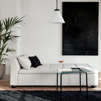 Eyelash Ivory Linen Throw Pillow with Down-Alternative Insert 18"x12" - image 6 of 7