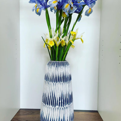 Piega Large Blue and White Vase - image 7 of 9