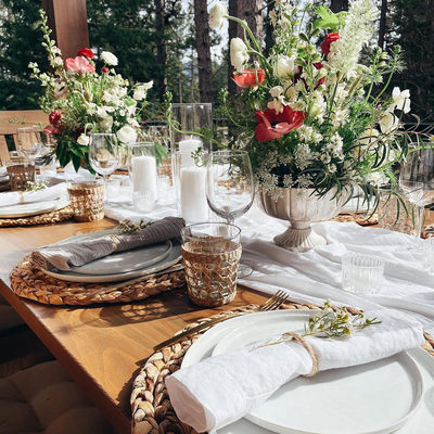 Marin Red EUROPEAN FLAX -Certified Linen Buffalo Check Napkin, Set of 4 - image 5 of 8