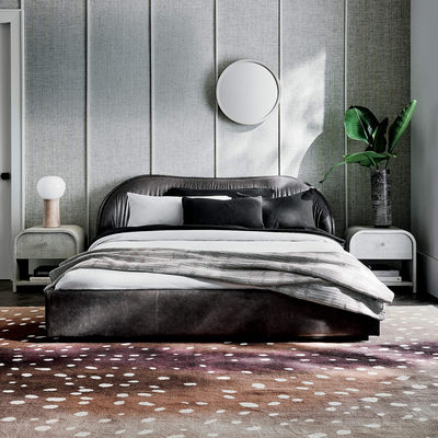 Acacia White Wash Round Wall Mirror 40" - image 5 of 9