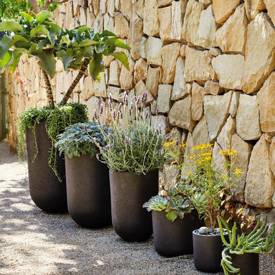 Seminyak Black Cement Indoor/Outdoor Planter XL Set of 2 - image 7 of 10