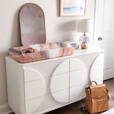 Roselle White Wood Wide 6-Drawer Dresser - image 10 of 13