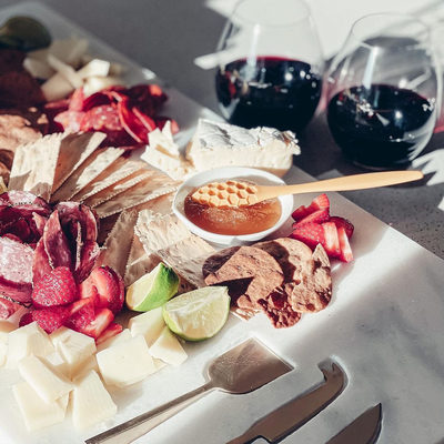 Octavia Small Marble Serving Board With Cheese Knives - image 3 of 4