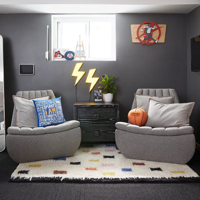 Multi Scattered Checks Washable Wool Shag Kids Rug 5x8 - image 10 of 13