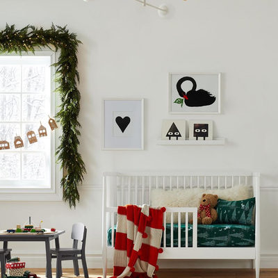 Quinn White Metal & Wood 28" Kids Ceiling Light - image 15 of 16