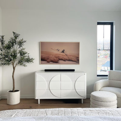 Roselle White Wood Wide 6-Drawer Dresser - image 9 of 13