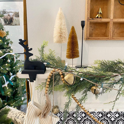 Zinc Sitting Reindeer Christmas Stocking Holder - image 9 of 10