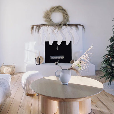 Faux Pampas Taupe Wreath 36" - image 5 of 9